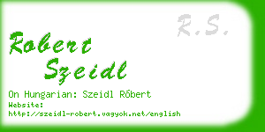 robert szeidl business card