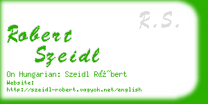 robert szeidl business card